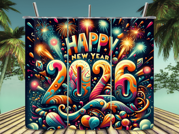 2026 Celebration Cityscape Tumbler Wrap: A Unique Design for Sublimation Enthusiasts