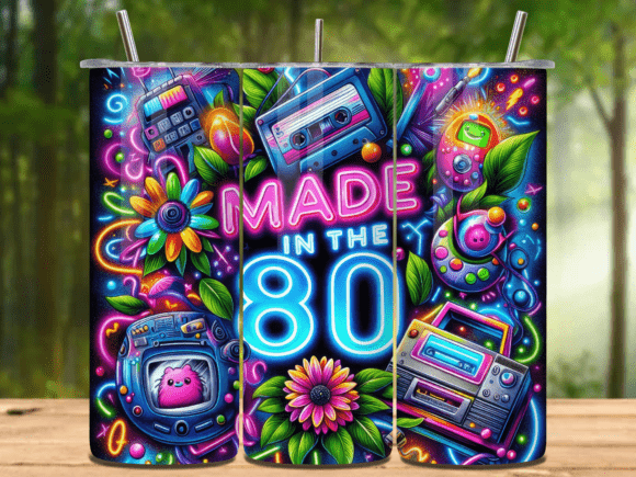 80s Aesthetic 20oz Tumbler Wrap V.19: A Strategic Design for Modern Creativity