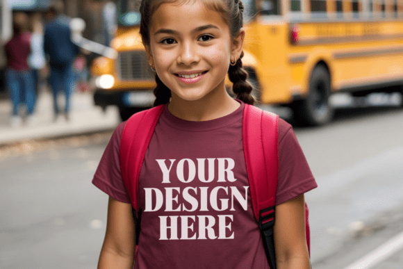 Bella Canvas 3001Y Kids T-shirt Mockup 8