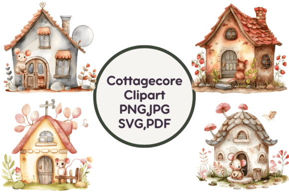 Cottagecore Clipart PNG,JPG,SVG,PDF