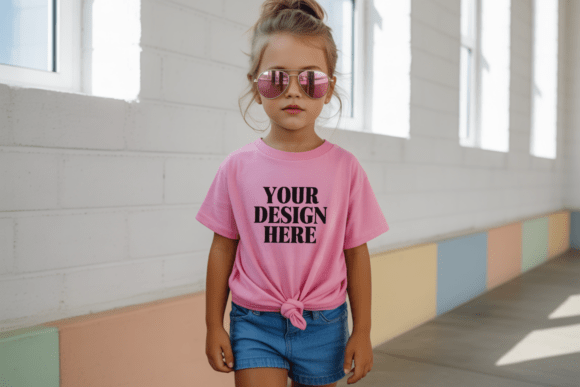 Enhance Your Designs with the Gildan 5000B Kids T-Shirt Mockup 50