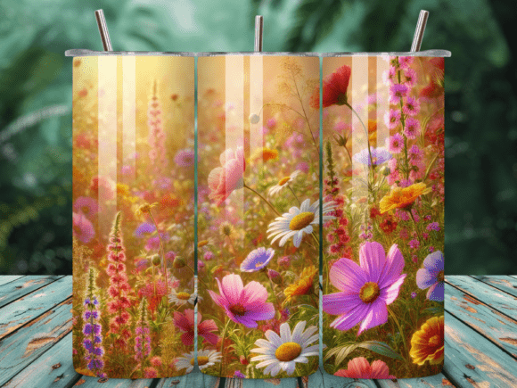 Floral Pastel Meadow Tumbler Wrap: A Trending Digital Design for Creative Entrepreneurs