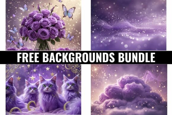 Free 12 Purple Dreamy Sparkle Background for Digital Creativity and Strategic Use