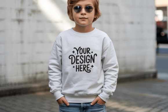 Gildan 18000B Crewneck Kids Mockup 5