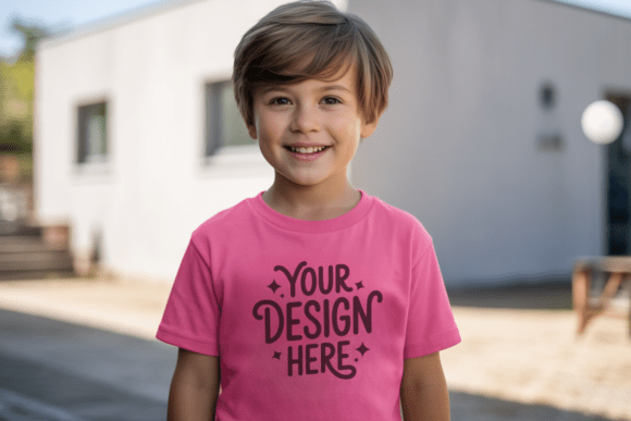 Gildan 5000B Kids T-shirt Mockup 25