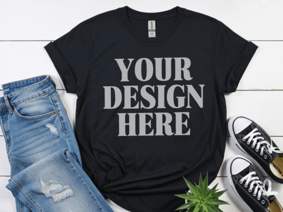 Gildan 64000 Flat Lay Tshirt Mockup 50