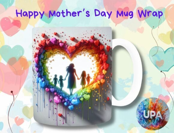 Happy Mother’s Day Mug Wrap Sublimation