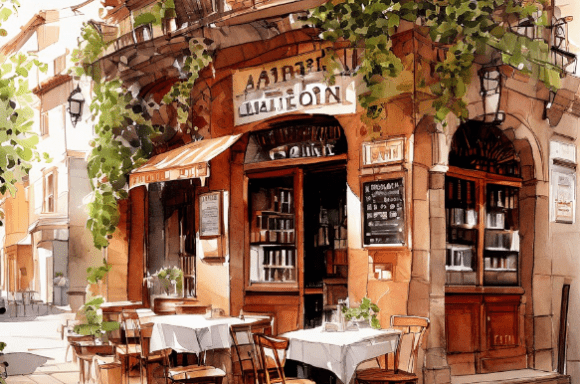 Italian Café Facade: Un’Esperienza di Arte e Atmosfera