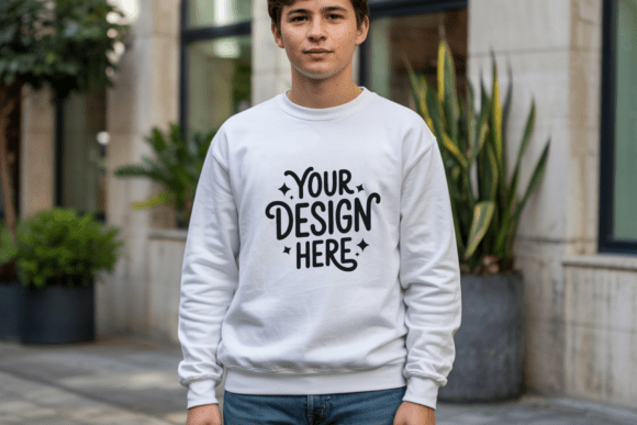 Kids Gildan 18000B Crewneck Mockup 42