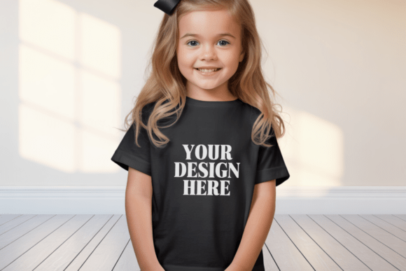 Kids Gildan 5000B T-shirt Mockup 40