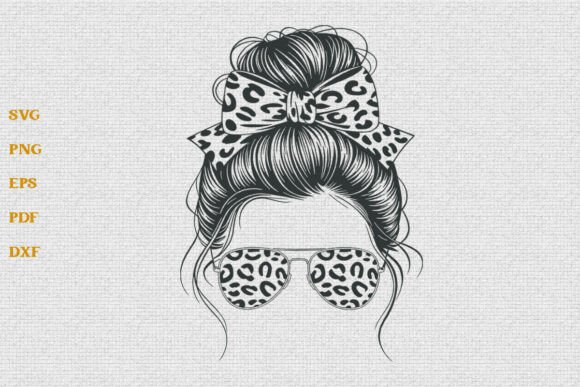 Leopard Messy Bun Hair SVG Mom Life SVG: A Strategic Design For Creative Expression