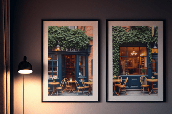 Organic Cozy Café Street Scene: A Timeless Urban Escape