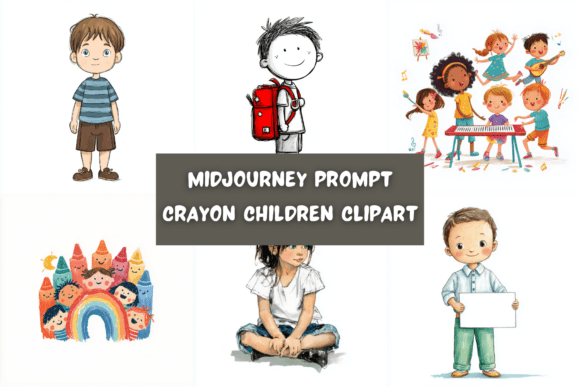 Prompt for Crayon Children Clipart: Bring Color and Creativity to Your Projects