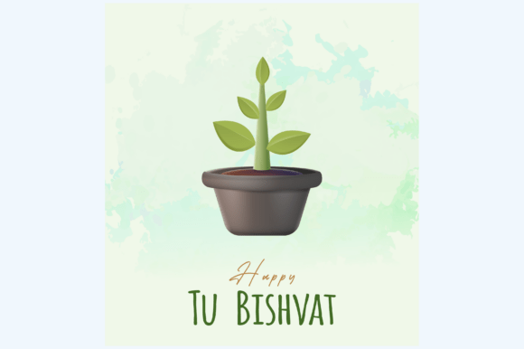 Tu Bishvat Poster Design Illustration