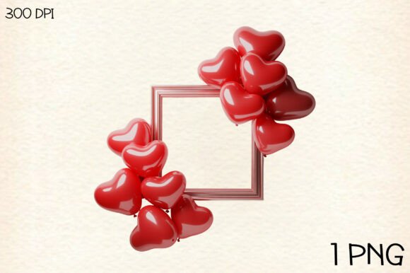 Valentine Heart Balloon Frame PNG: A Versatile Digital Asset for Creative Projects